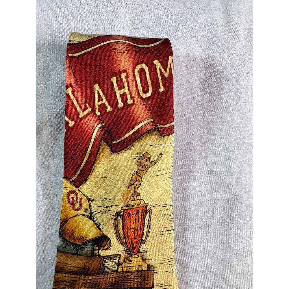 Oklahoma Sooners OU Eagles Wings Silk Tie Football NCAA Vintage Style Necktie - Picture 4 of 9